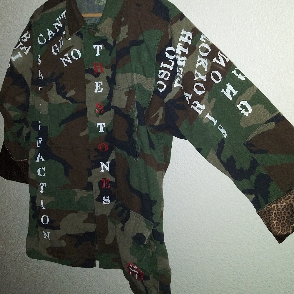Custom Camo The Stones Voodoo Lounge Tour Jacket